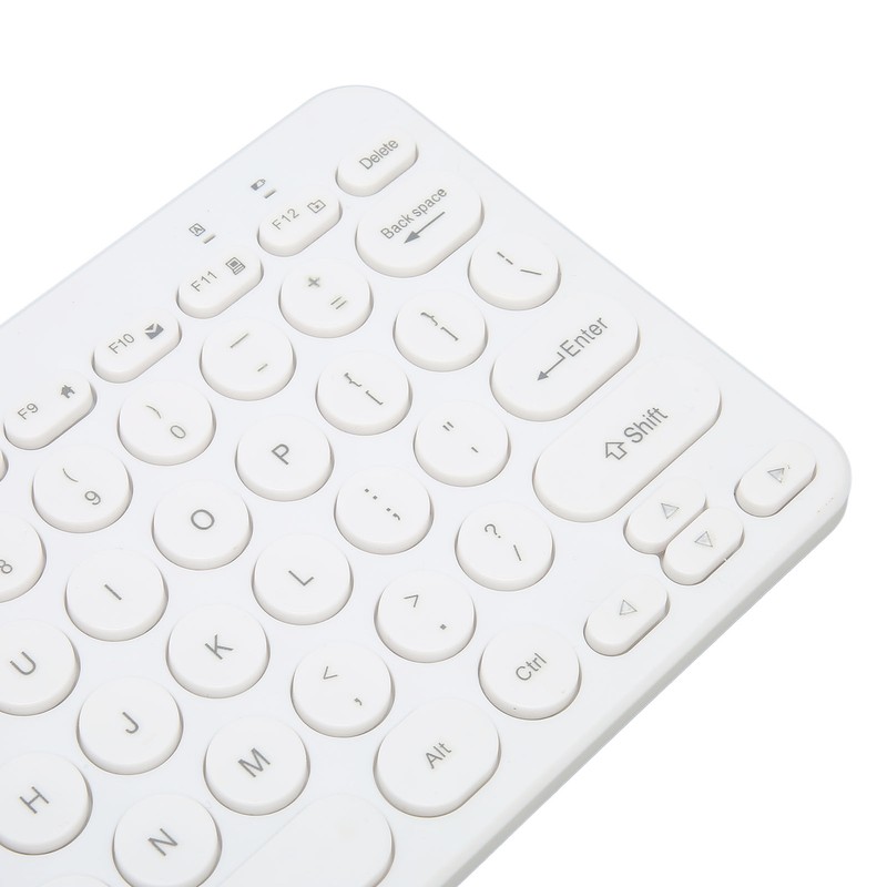 2.4G Wireless Keyboard Mouse Combo 78 Key Retro Round Keycap
