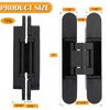 HBL' 2 Pack Hidden Door Hinges, 7 Inch Black Heavy