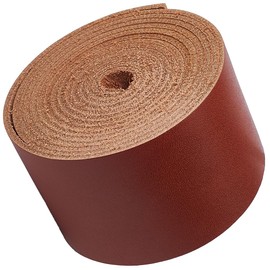 GORGECRAFT 50 mm Wide Strips Made of Genuine Leather, 2 m Long, Full Grain Cowhide Leather, 1.8 mm Thick, Strap Made of Cowhide Leather, Oil-Tanned Shiny Flat Leather Cord for DIY Craft Belts,