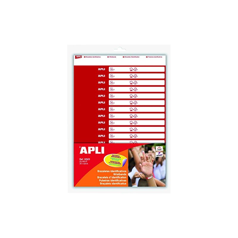 APLI Kids 12523 Pack of 32 Bracelets identificativos with 2