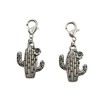 2 Pcs tiny cactus Clip on Charm Cactus charm with