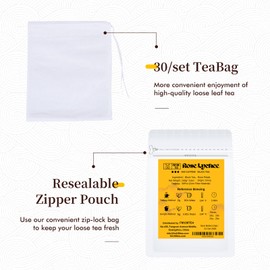 FM108TEA Featured Chinese Tea Loose Leaf Tea,Resealable Bag Tea Sample 3.5 Ounce(100g)| With 30PCS Tea Filter Bags,Safe and Natural Material (Black Tea（Lychee Rose）)