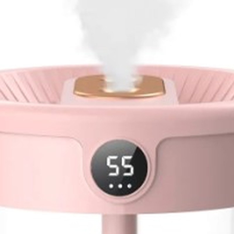 2L Mist Humidifier Pink Mute USB Night Lamp Function Dual