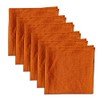 Linendo Linen Napkins, 100% Pure Linen, Orange, 38 x 38