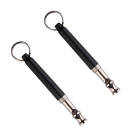 Ipetboom 2pcs Dog Training Whistle Loud Sound Pet Training Tool for Recall and Suitable for Breeds Black