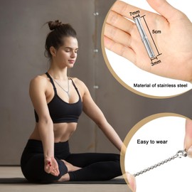 Stress Relief Mindful Necklace Portable Meditation Stainless Steel Pendant Necklace Anxiety Relief Necklace for Men Women Meditation Stress Relief Relaxation