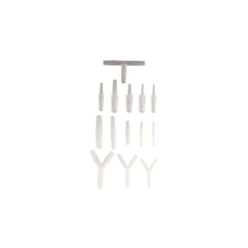 neoLab Polyamide Hose Connector for 3mm-5mm/7mm-10mm Inner Diameter, Transparent, Pack