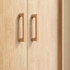 SYZOW Pack of 6 Cabinet Handles, Wooden Handles, Hole Spacing