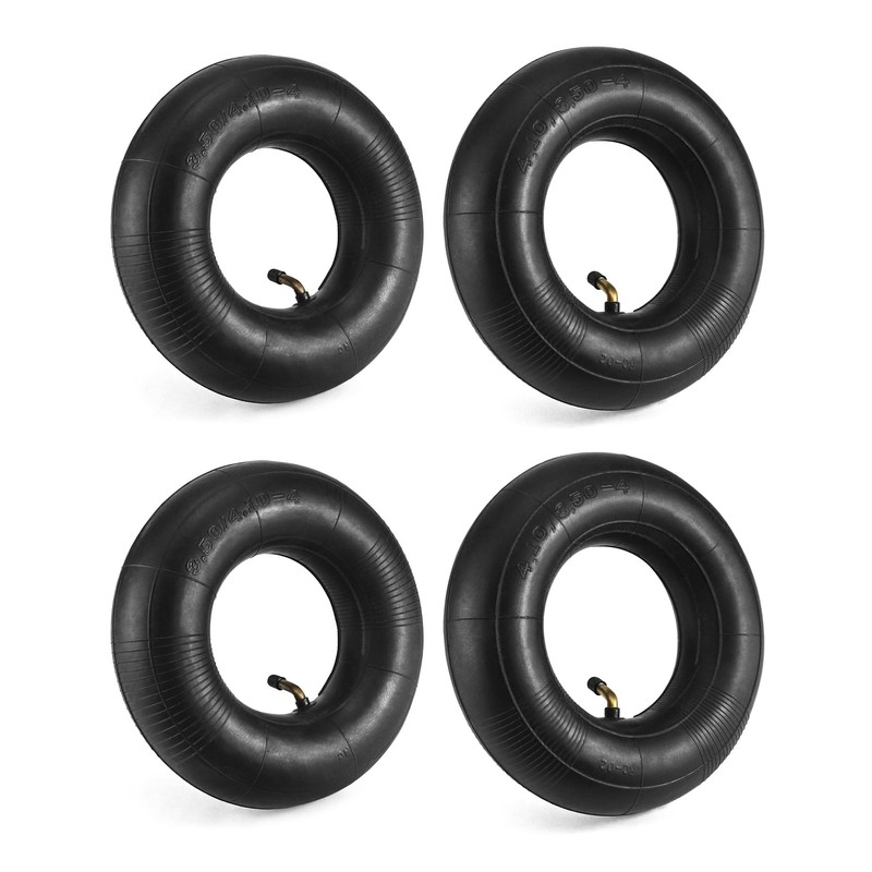 QWORK 4.10/3.50-4 Wheelbarrow Inner Tube, 4 Pack Replacement Inner Tubes,