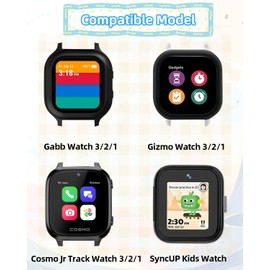 MAKCPOIMER Kid's Nylon Solo Loop Watch Band Compatible with Gabb Watch/ Gizmo Watch/ SyncUP Watch & Cosmo Jr. Track, 20mm Stretchy Strap with Magnetic Buckle, Adjustable Elastic Replacement for Small