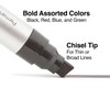 TRU RED Staples XL Tank Permanent Markers, Chisel Tip, Assorted,