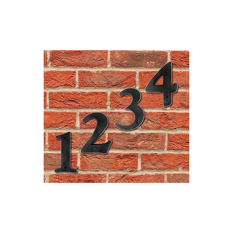Hy-Ko 6" Plastic House Number, Modern Raised Numbers for Exterior