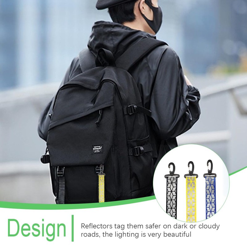 NHPY Pack of 3 reflector pendants, reflective pendants, reflector pendants,