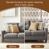 YuGtcen 4PCS 3 Inch/80mm Plastic Couch Legs, Black Round Sofa