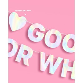 xo, Fetti Goodbye Or Whatever Retirement Banner 5 Ft, Iridescent | Retirement Party Decoration, Goodbye Party Photo Booth Backdrop, Farewell Theme Supplies