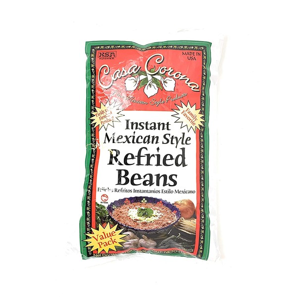 Casa Corona Instant Mexican Style (Refried Beans 3lb Bag)