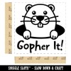 Peeking Gopher Go for It Self-Inking Rubber Stamp Ink Stamper
