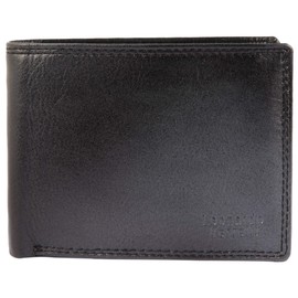 LEONARDO VERRELLI 3000117 Men's Wallet Real Leather 9 x 12 cm Landscape Format, black, Classic