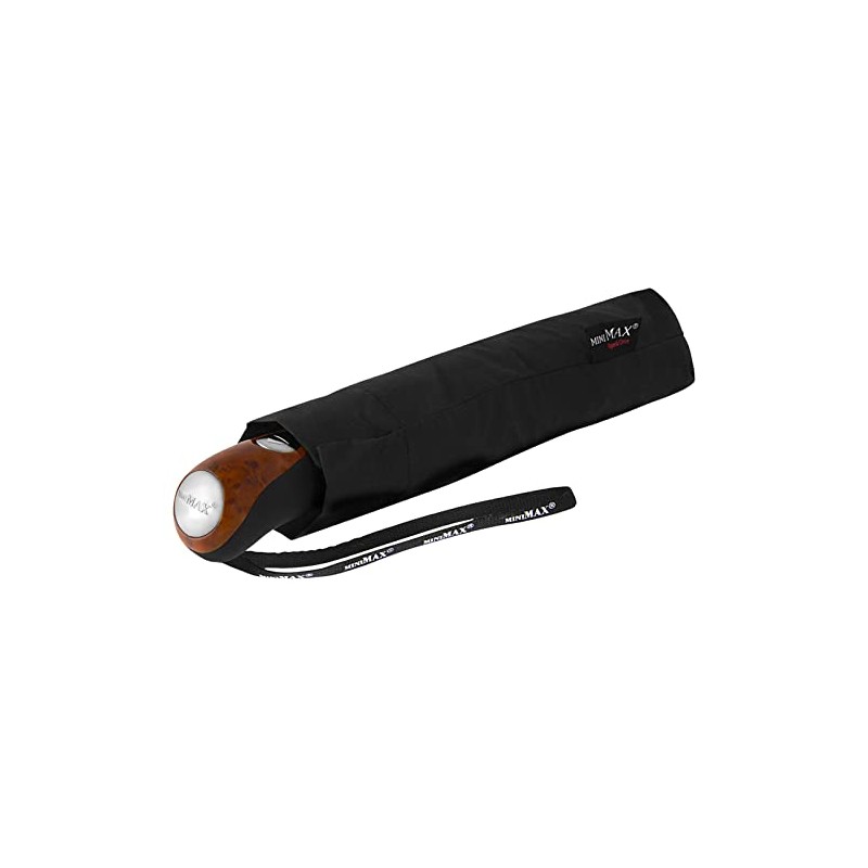 Men's Compact Windproof Automatic Open & Close Black Umbrella with