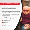 Real Shades Sky Aviator Sunglasses for Toddler, Kid, Youth -