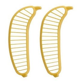Hutzler Banana Slicer- 2 Pack - Easy To Use Plastic Banana Fruit Cutter