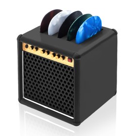KCMOSGI Guitar Picks Holder Box, Amp Pick Holder with 5 Guitar Picks, Guitar Pick Box for Guitar, Bass, Ukulele
