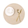 Ryncoco Round Placemats Cotton Heat Resistant Braided Placemats Washable 14