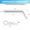 Replacement 5th Wheel Pins & Clips, 1/2-Inch Diameter Fits 5th