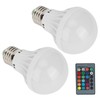 2Pcs E27 3W RGB Bulb Lamp Color Changing Bulb Light