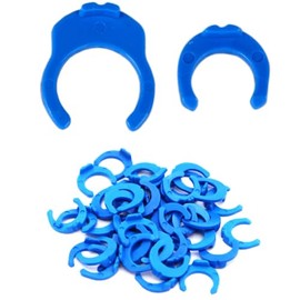 100Pcs 1/4 Inch 3/8 InchLocking Clips Clamps, Quick Connect Fittings Clamps for RO Reverse Osmosis Water Filter Fittings (1/4Inch and 3/8Inch)