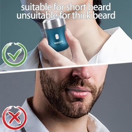 WIROFR Electric Razor for Men Mini Portable Shaver Pocket Size Wet and Dry Mens Razor USB Rechargeable Shaver Charging Easy One-Button Use Suitable for Home, Car, Travel