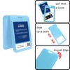Larpur 2 Pack Sliding ID Badge Holders Hard Plastic Vertical