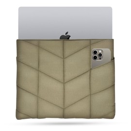 UZBL Puffy Laptop Sleeve 13-14 inch, Puffer Laptop Carrying Case for Women, Pillow Case Compatible for MacBook Air M3 2024 M2 M1, MacBook Pro 13 in 14 in, Diamond Stitched Sleeve