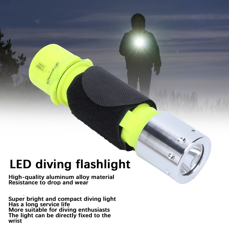 Diving Flashlight IPX8 Waterproof Portable Professional Rechargeable LED Diving Light