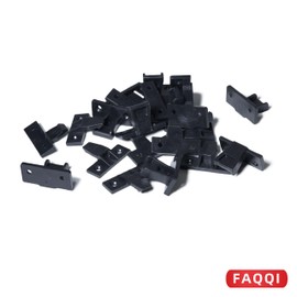keku Clips 10pcs Plastic Quick Fitting Furniture Panel Joint Bracket Fast Installation Push-On Clips Corner Buckle for Cabinet Wardrobe Mounting Roman Column Connection Black