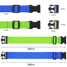 Pack of 4 Luggage Straps, Adjustable Packing Straps for Suitcase, Safety, Non-Slip Travel Belt, Travel Accessories