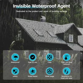 Invisible Waterproof Sealant, Water- Based, Clear Waterproof Coating, Transparent Glue Anti-Leakage Agent for roof & Walls, Indoor and Outdoor Liquid Paint Adhesive (32 floz)