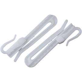 OZXNO 20pcs Curtain Hook Plastic Adjustable Pinch Pleated Catch Drapery Lift Adjustment Pin Hook(White)