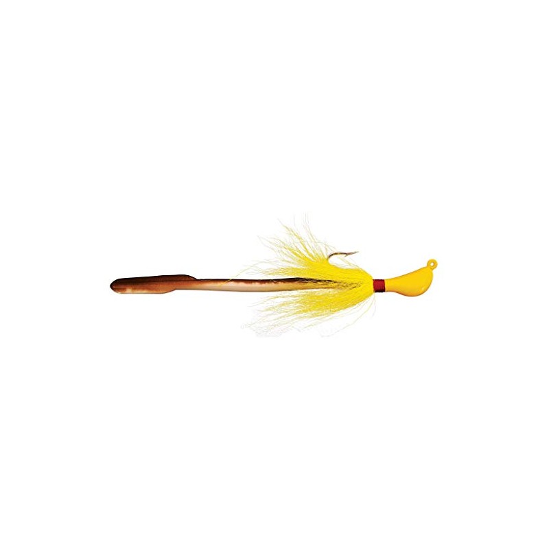 Bomber Lures Jig-N-Eel Striper Jig, Yellow, 3-Ounce