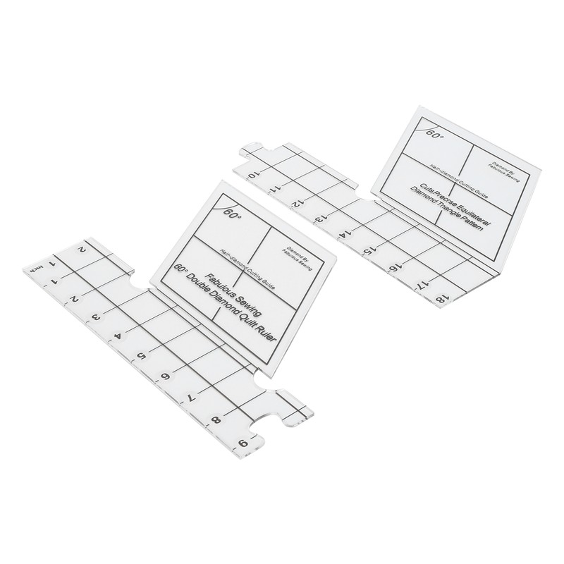18inch Double Strip Quilting Ruler 60 Degree Diamond Quilt Ruler