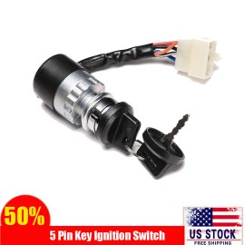 Unbranded 5 Pins Ignition Key Switch Lock for Mini Pocket Bikes Go-Kart ATV Dirt Pit Bikes