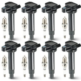 Hurotoms 8PCS Ignition Coil Pack with 8PCS Iridium Spark Plug Compatible with Toyota 4Runner Land Cruiser Sequoia Tundra Lexus LS430 GS430 SC430 GX470 LX470 4.3L 4.7L, Replace for UF230 UF493