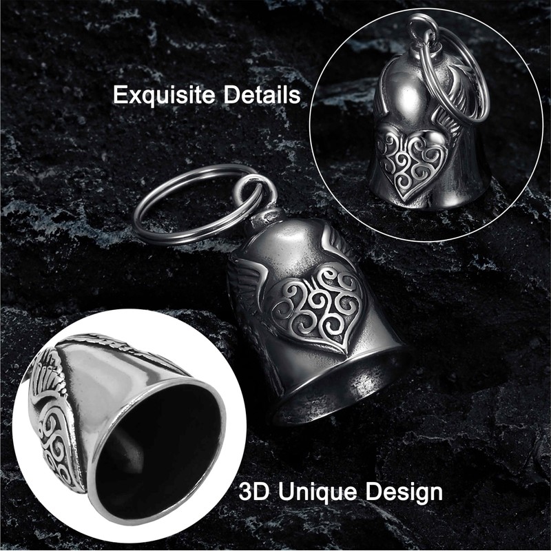 PEVRUAY Guardian Bell Motorcycle Bell, Bicycle Bell, Stainless Steel Motorcycle