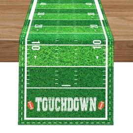 Football Party Decoration Table Runner for Football Birthday Party Games Decor Picnics Kitchen Dining Table Touchdown Tablecover, 14 x 72 Inch