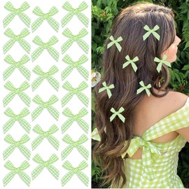 TELAIN Elegant Mini Hair Bows for Girls, Set of 20 Made of Satin Material, Charming Pendants for Various Hairstyles, Perfect for Any Occasion
