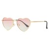 Polarized Heart Shaped Sunglasses for Women Metal Frame Cute Lovely