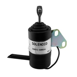 RABROPAR Fuel Shut off Solenoid 16851-60014 16851-60010 052600-453 Compatible with Kubota BX2230D RTV900R RTV900T B7410D BX1500D BX1800D Z482 Z602 D722