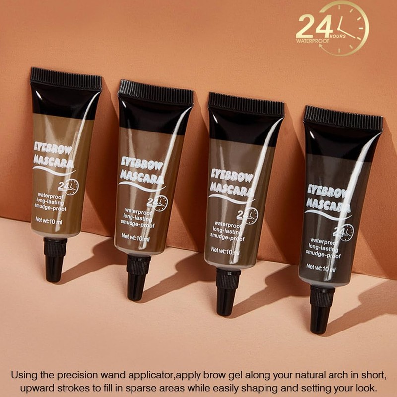 Tinted Thickening Eyebrow Mascara with Two Eyebrow Brushes,Brow Fast Sculpt,Waterproof,Transfer-proof,Eyebrow