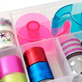 Lecute Shop Set 20 Washi Tapes Cinta Decorativa Dispensador + Estuche