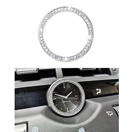 1797 Compatible Clock for Lexus Accessories Bling Parts NX NX200 NX300 F Sport AWD FWD Time Cap Covers Decal Interior Decoration Women Men Crystal Stylish Cute Silver